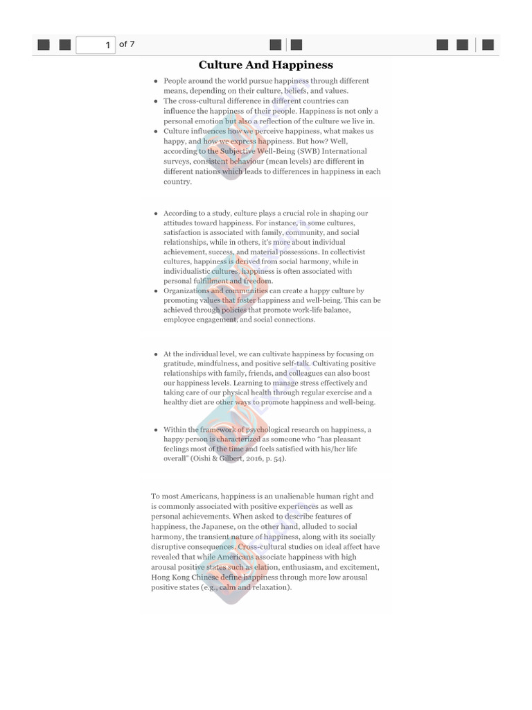 Arts of Being Happy Notes Unit-3 (DuExam - In) PDF | PDF