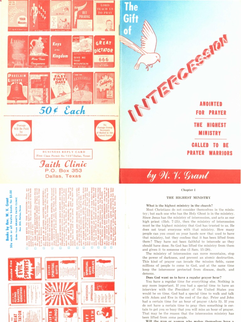 The Gift of Intercession by W. V. Grant, Sr Jacob Sarah