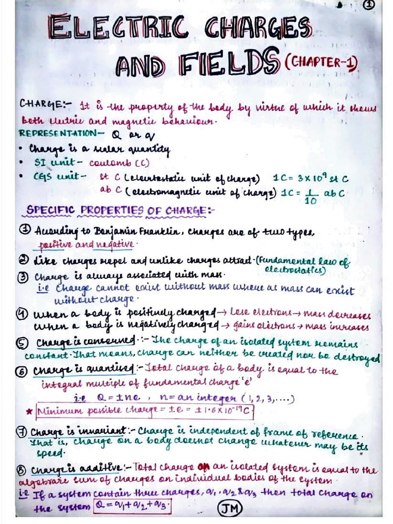 Electric Field and Charges | PDF