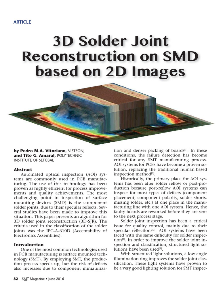 3D Solder Joint Inspection Algorithm | PDF | Reflection (Physics ...