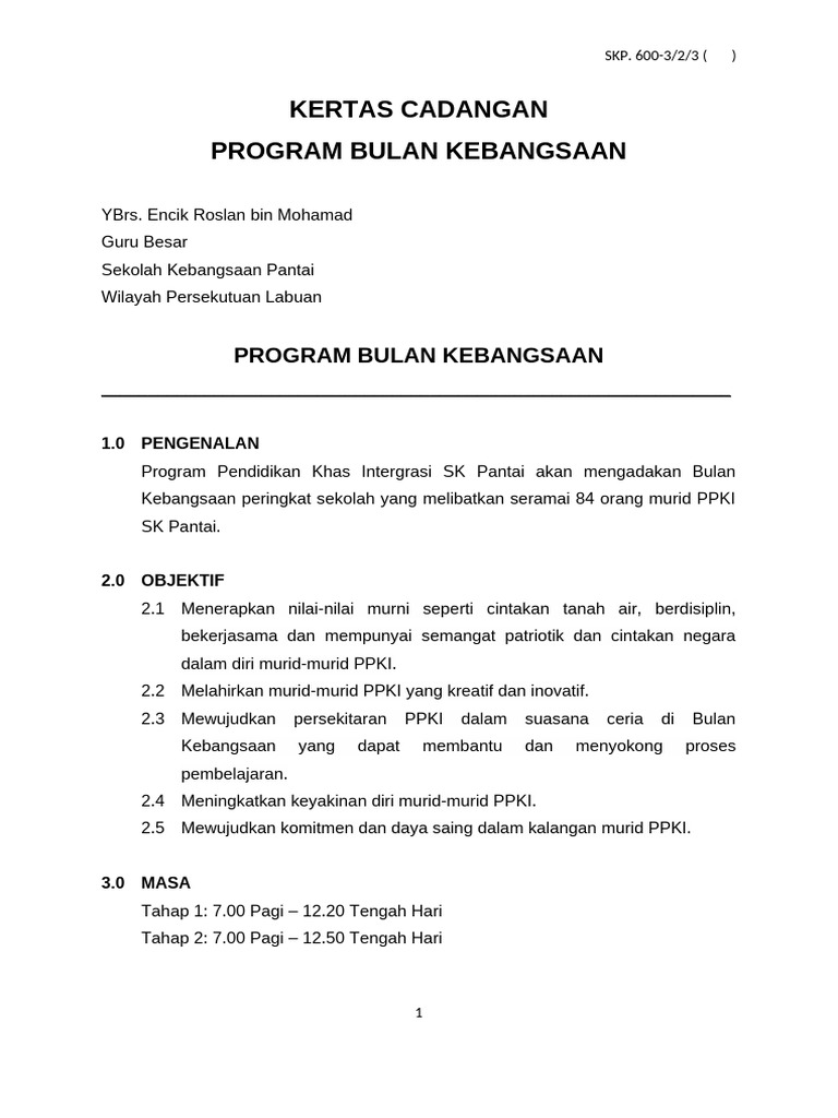 Kertas Kerja Merdeka 2024 | PDF