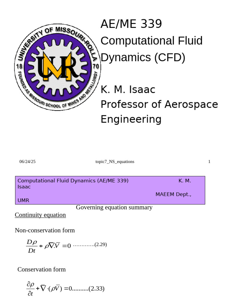 Navier-Stokes Equations Overview | PDF | Fluid Dynamics | Viscosity