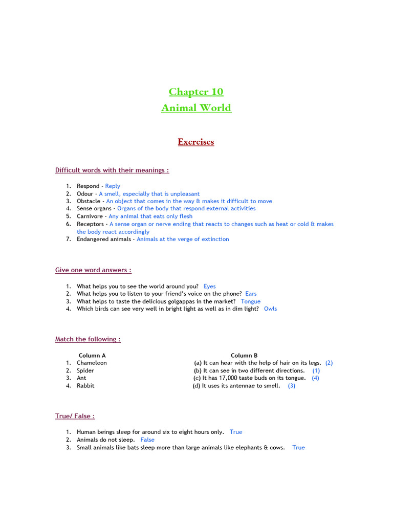 Animal Senses and Conservation Facts | PDF | Senses | Taste