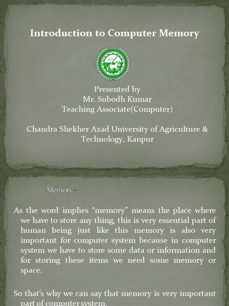 Understanding Computer Memory Types | PDF | Random Access Memory ...