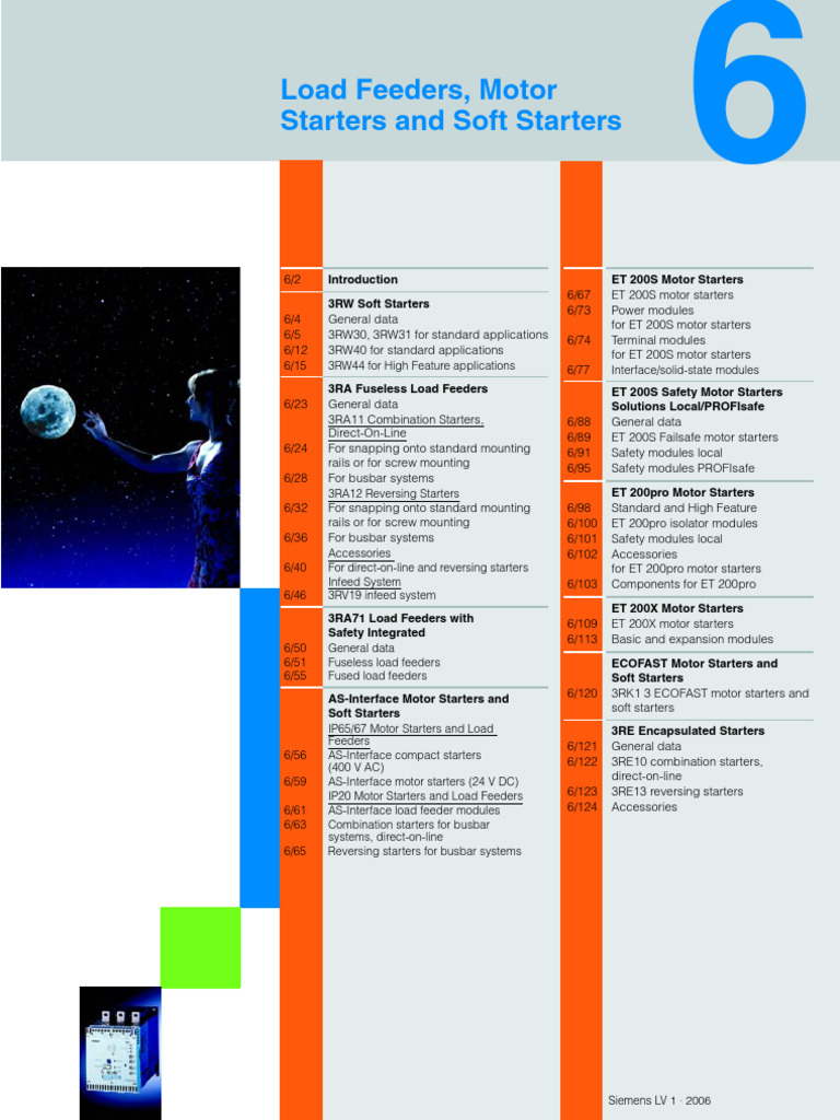 Load Feeders, Motor Starters and Soft Starters: Siemens LV 1 2006 | PDF ...
