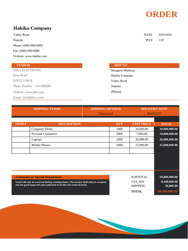Hakika Shipping Order Summary | PDF | Information And Communications ...