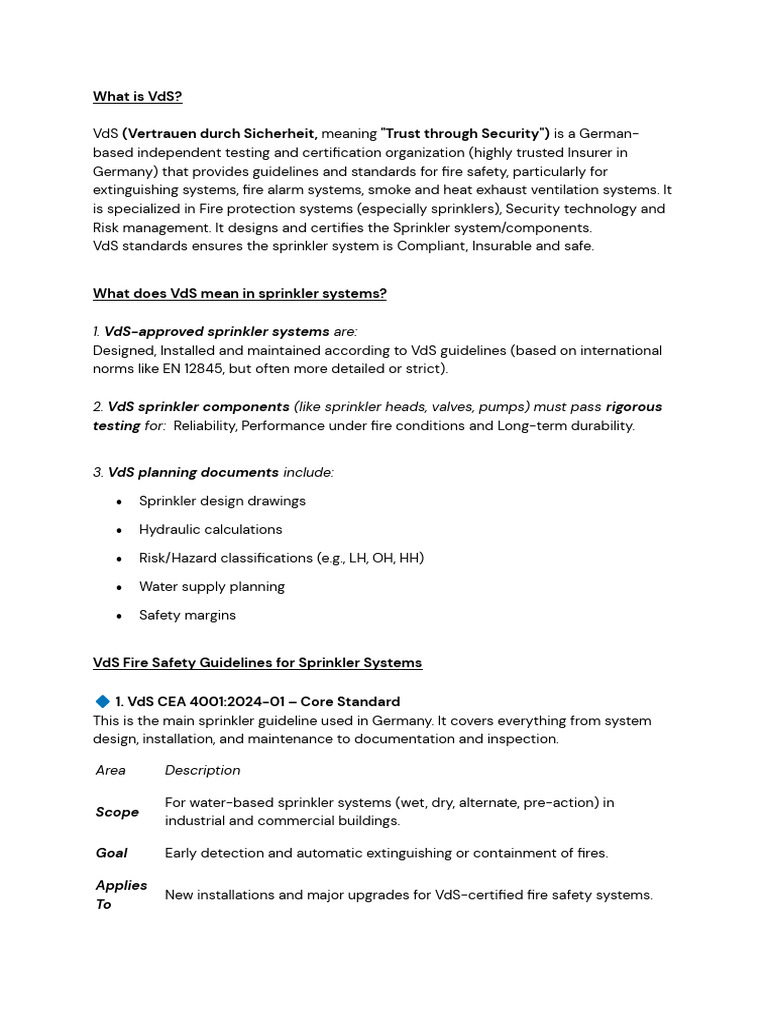VdS Guidelines for Sprinkler Systems | PDF | Fire Sprinkler System ...