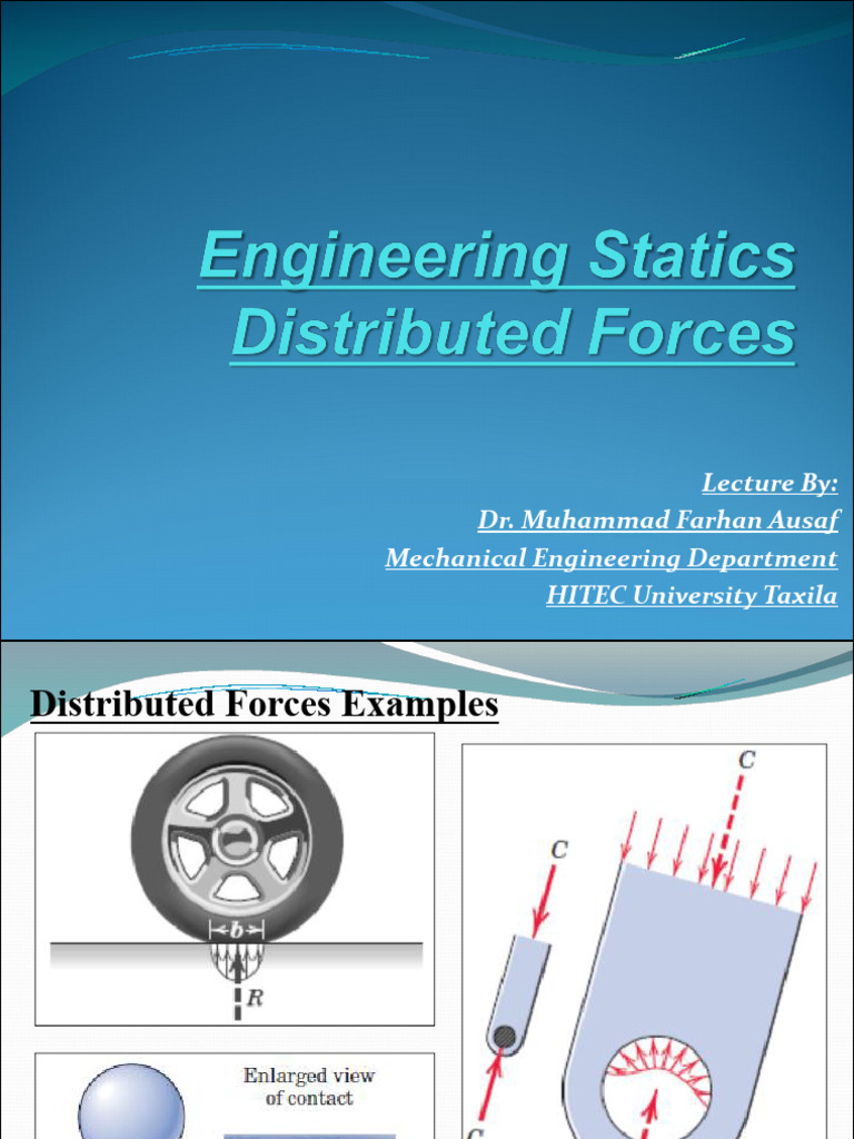 7-ES 2K23 - Distributed Forces | PDF | Force | Beam (Structure)