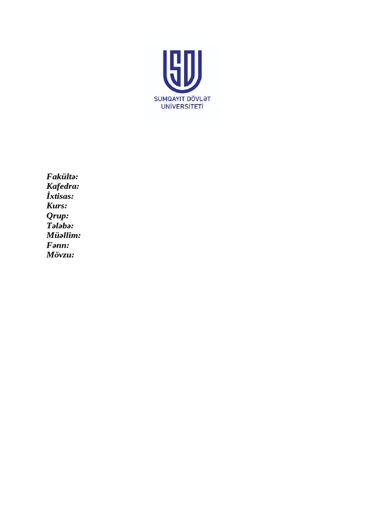 Titul Vərəqi | PDF