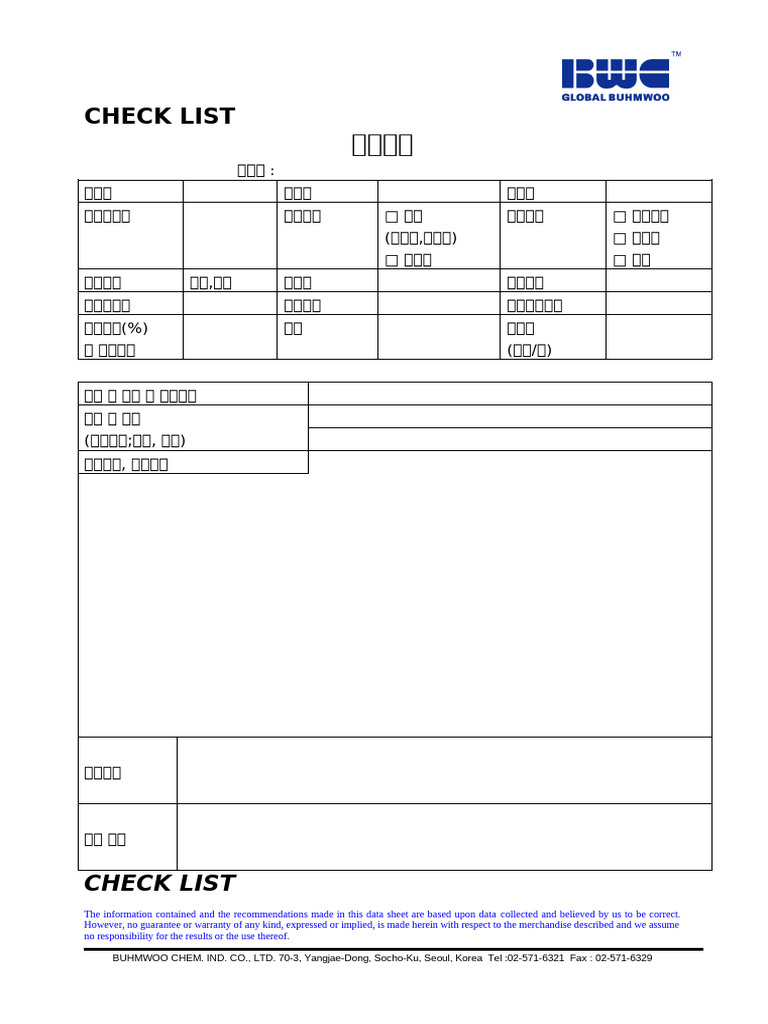 Cleaning Oil Usage Checklist | PDF | Computing