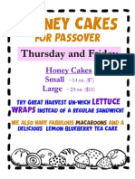 Honey Cakes For Passover