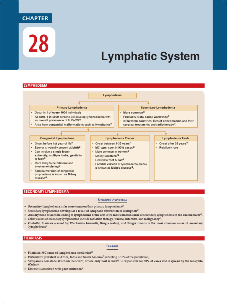 Brunner's Lymphedema Classification | PDF | Lymphoma | Lymphatic System
