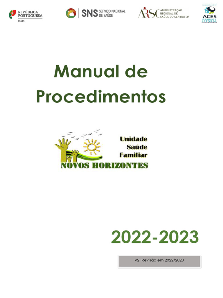 Manual de Procedimentos USF Novos Horizontes | PDF | Enfermagem ...