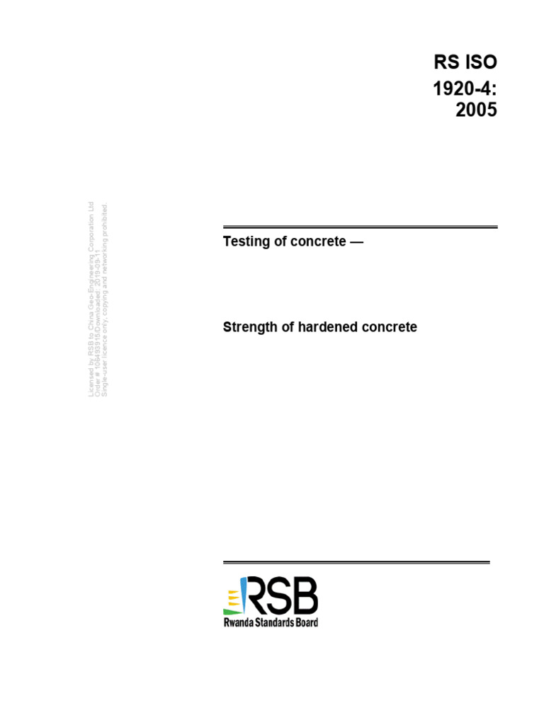 Concrete Strength Testing Standard | PDF | International Organization ...