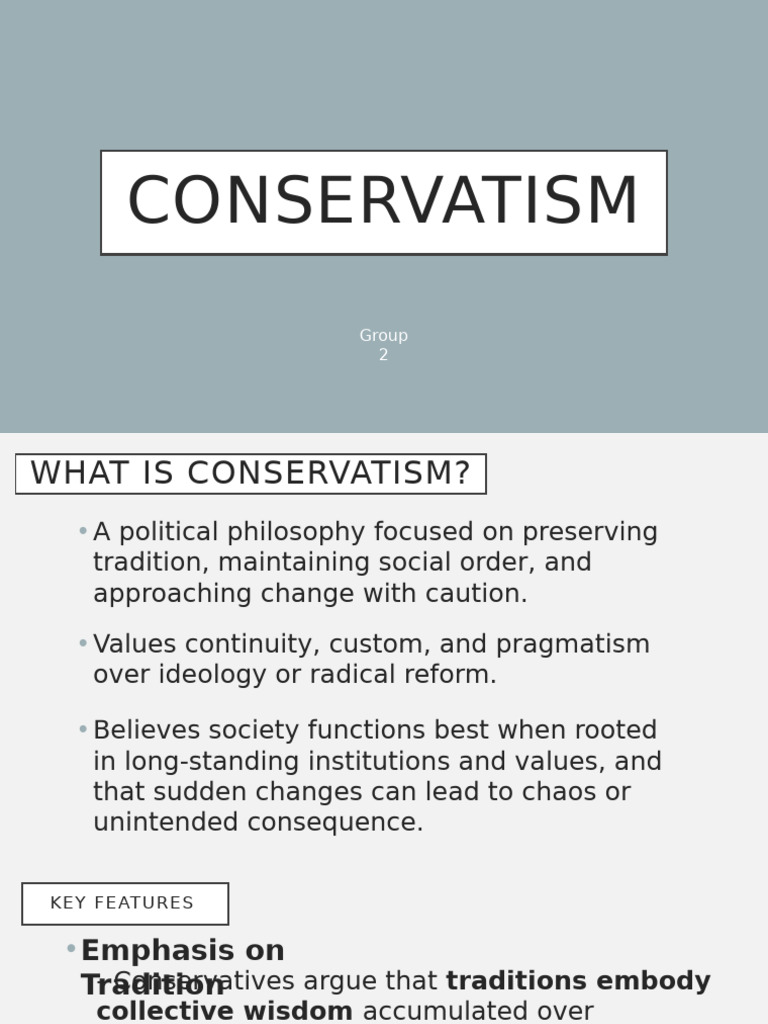 Conservatism: Group 2 | PDF