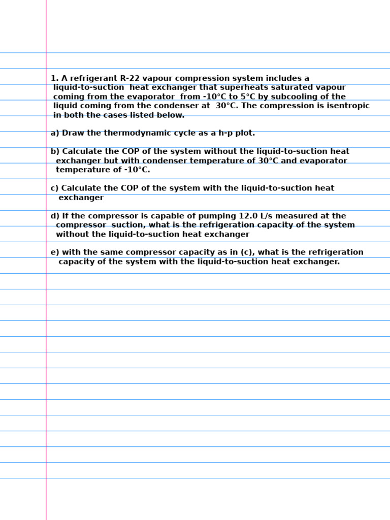 R-22 Refrigerant System COP & Capacity Analysis | PDF | Engineering ...
