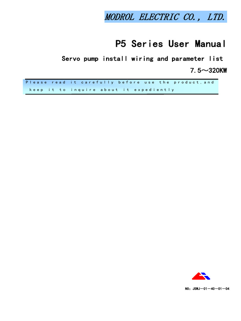 P5 Series Servo Drive User Manual | PDF | Pump | Parameter (Computer ...