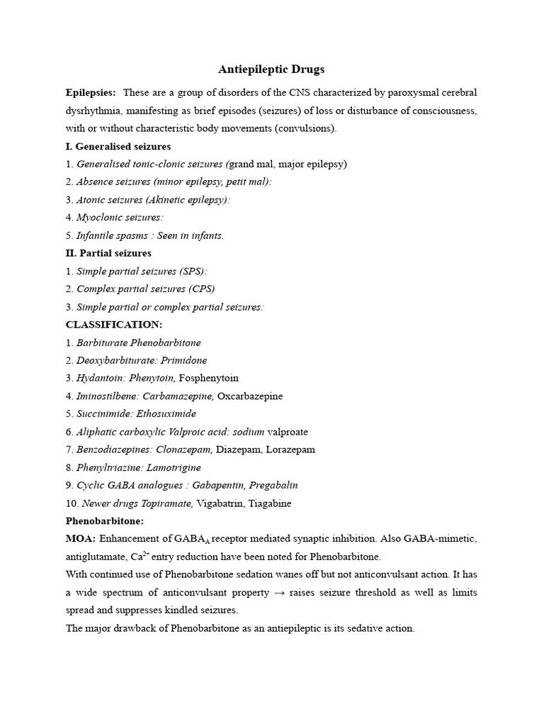 Antiepileptic Drugs | PDF | Epilepsy | Drugs