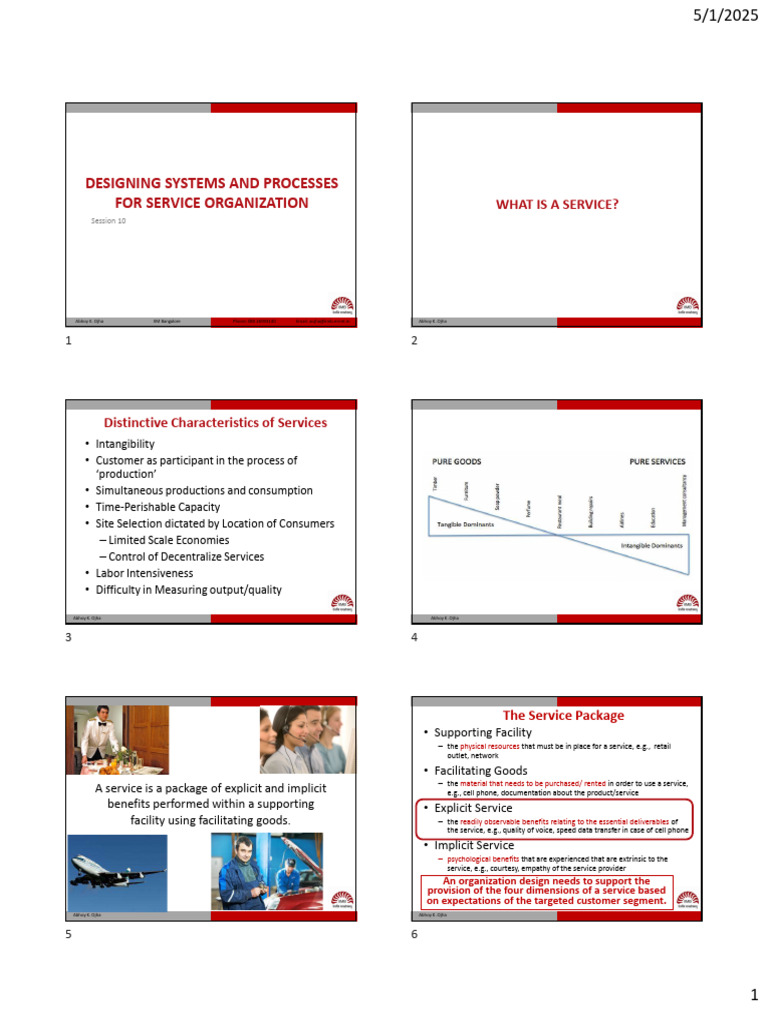 Designing Service Systems and Processes | PDF | Business Economics ...