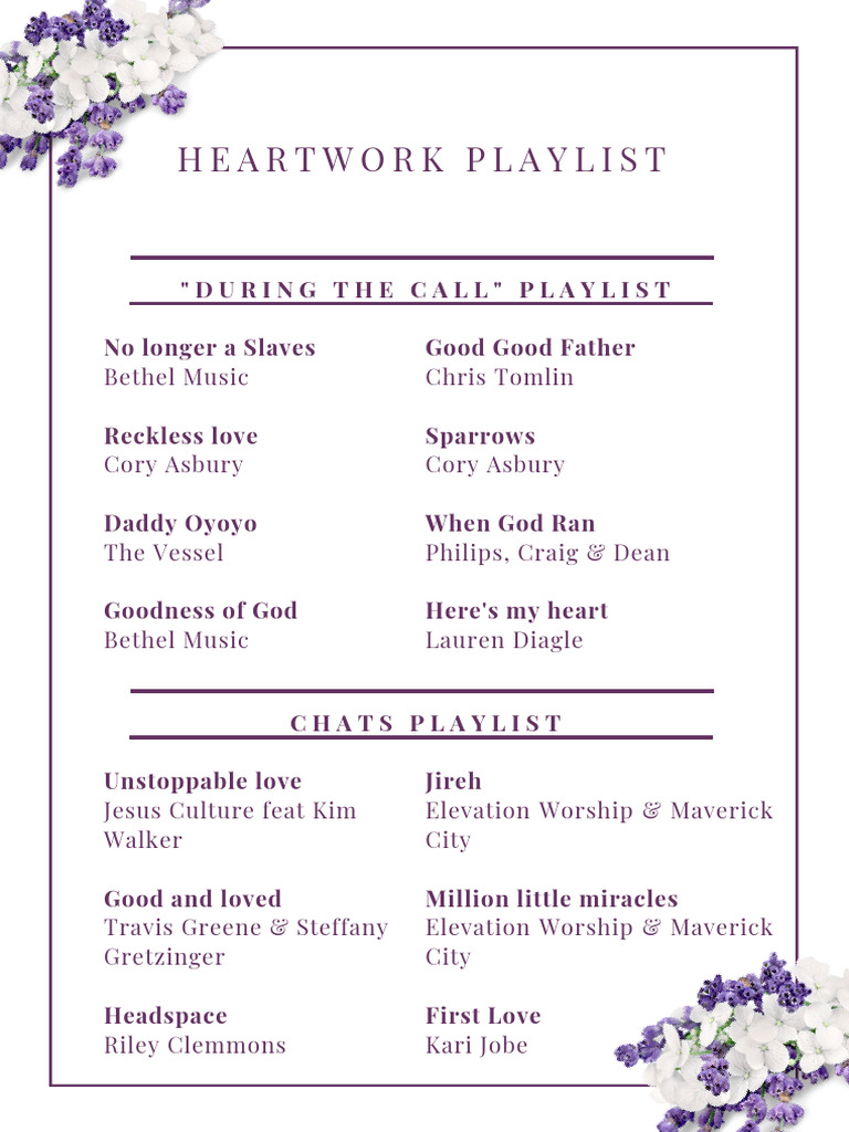 Heartwork Worship Playlist Collection | PDF | Contemporary Music ...
