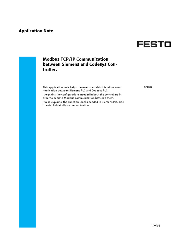 Modbus TCP/IP Setup for Siemens & Codesys | PDF | Computer Network ...