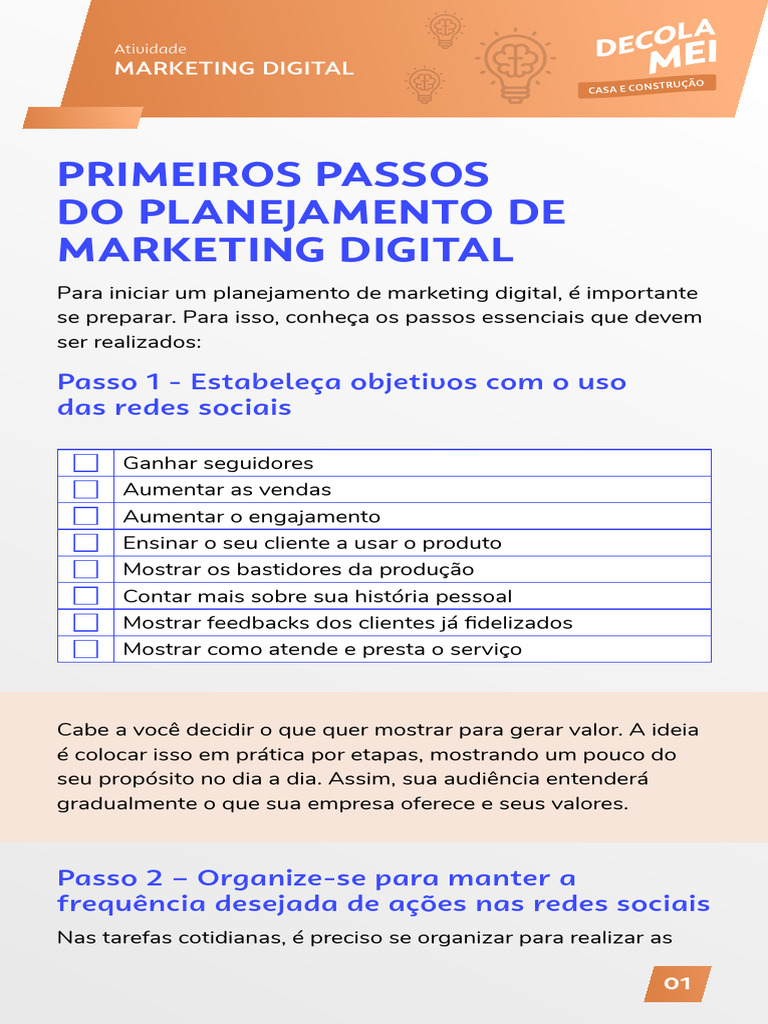 Passos para Planejamento de Marketing Digital | PDF