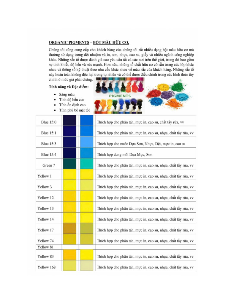 Color Productlist PAK | PDF