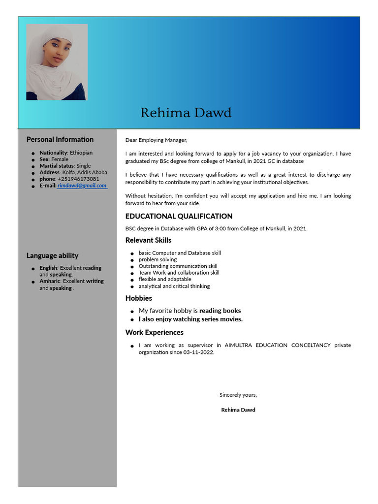 Rehima Dawd | PDF