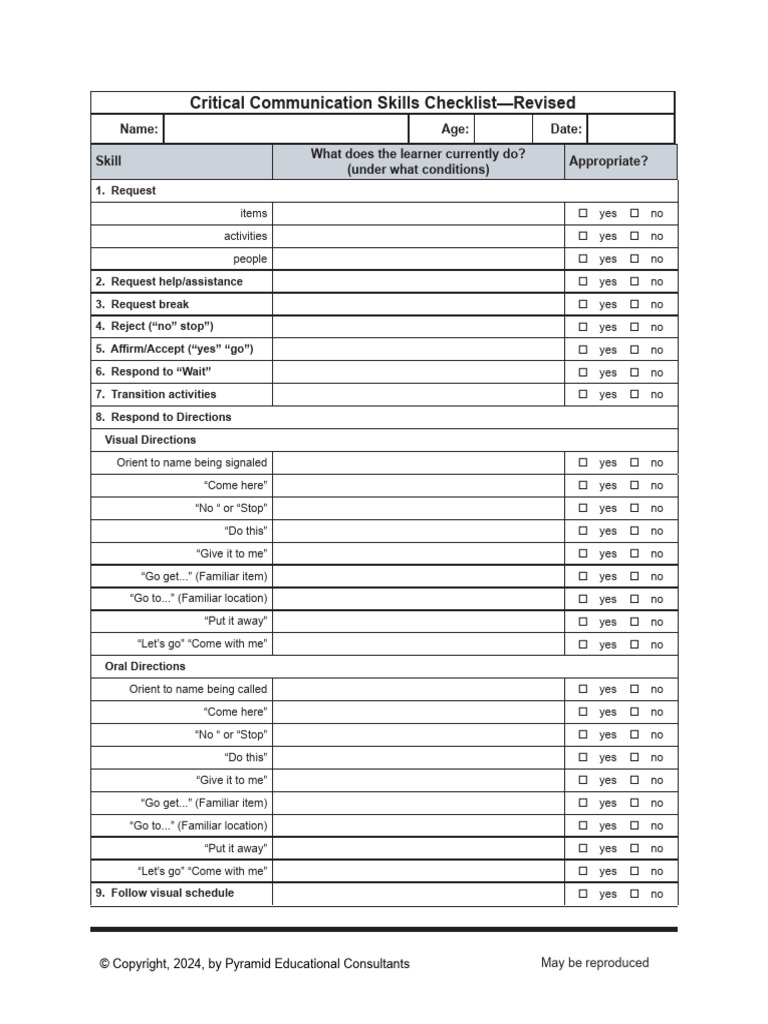 Communication Skills Checklist | PDF | Chess Theory | Chess