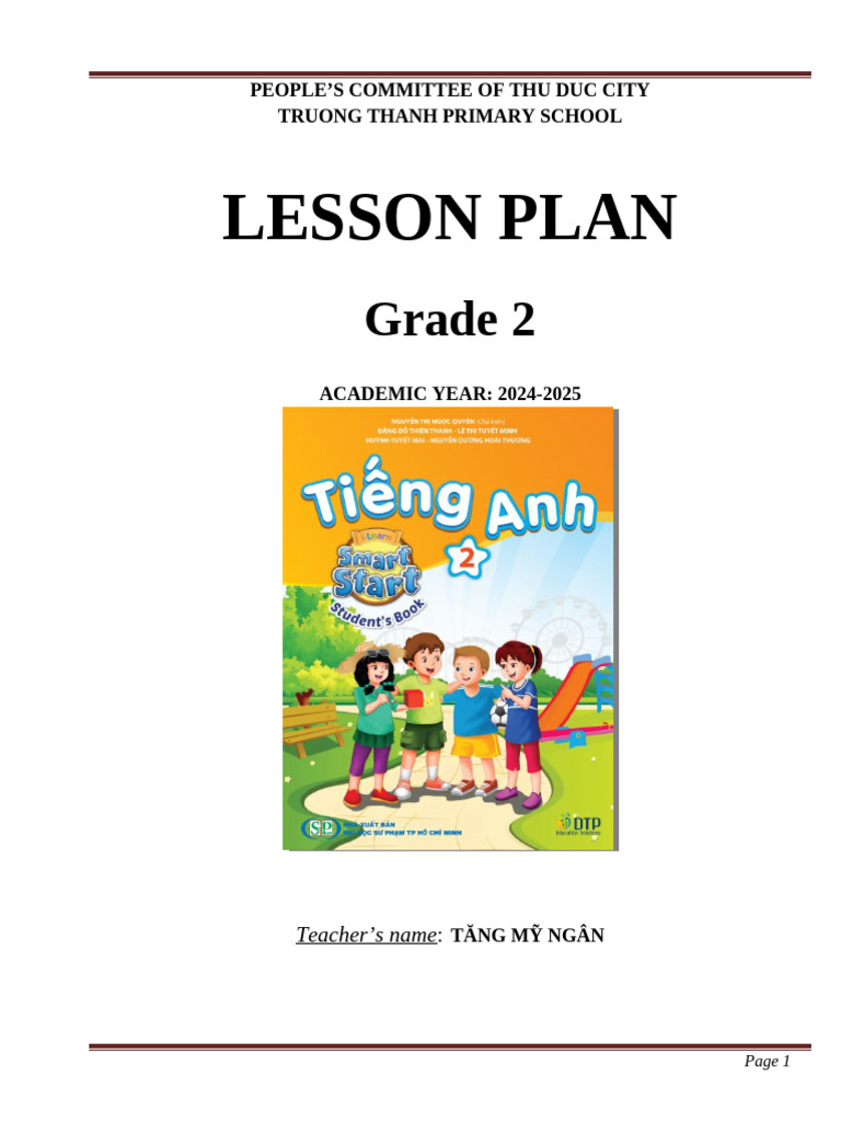 Grade 2 English Lesson Plan: Shapes | PDF | Lesson Plan | Teachers