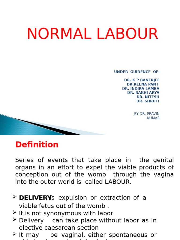 Understanding Normal Labor Process | PDF | Childbirth | Uterus