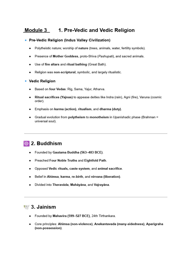 Overview of Indian Religions and Philosophies | PDF | Noble Eightfold ...
