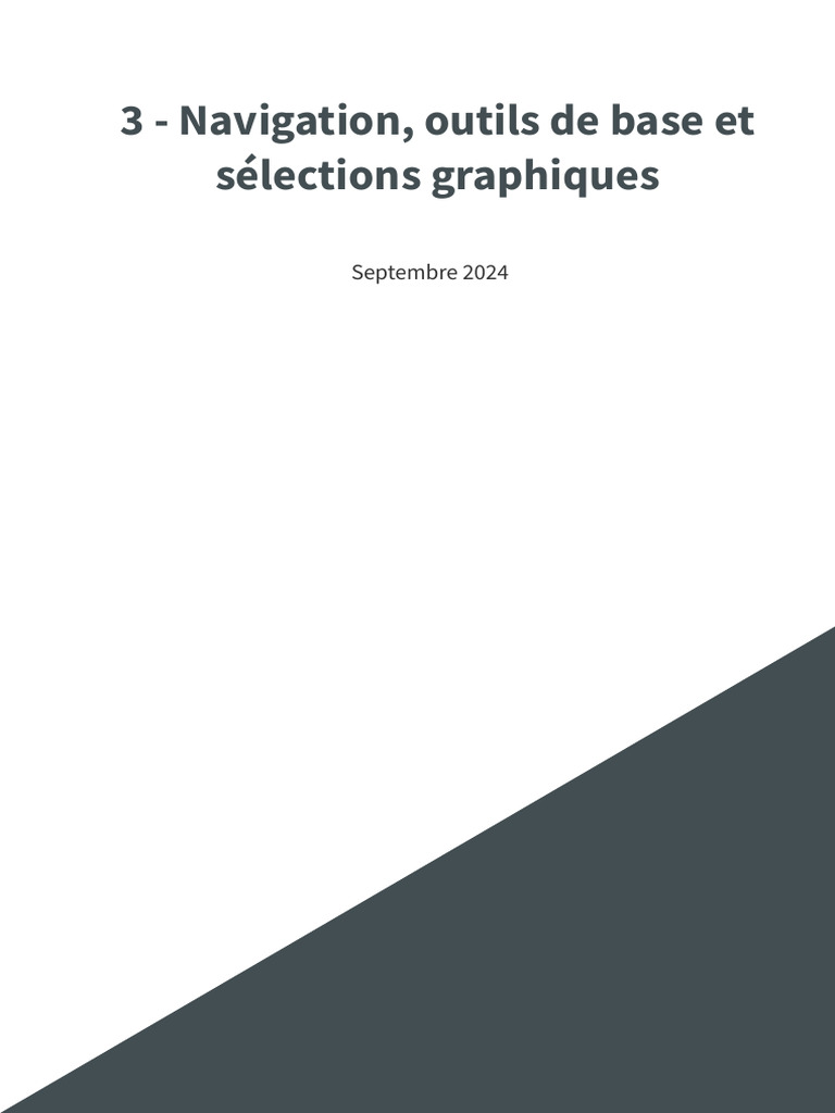 Outils de navigation et sélection dans QGIS | PDF | Zone | Angle