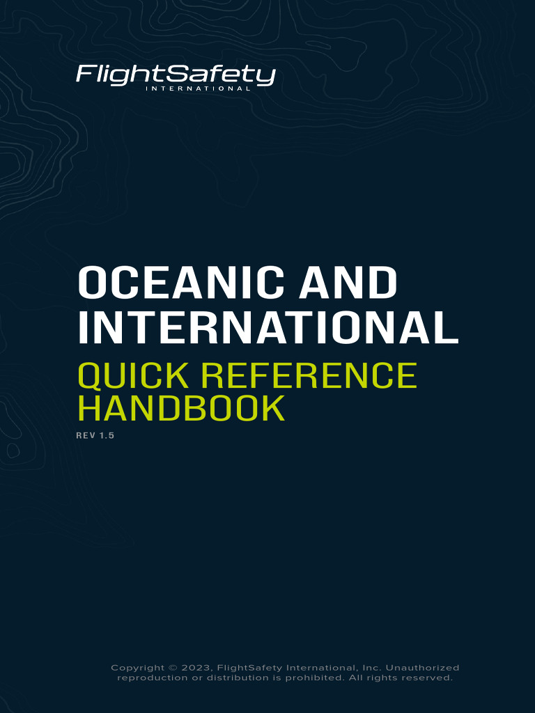 Oceanic & International Handbook 1.5 | PDF | Air Traffic Control ...