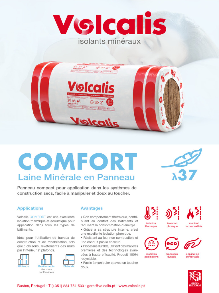 Isolation Volcalis Comfort 50mm | PDF | Isolation thermique | Matériaux