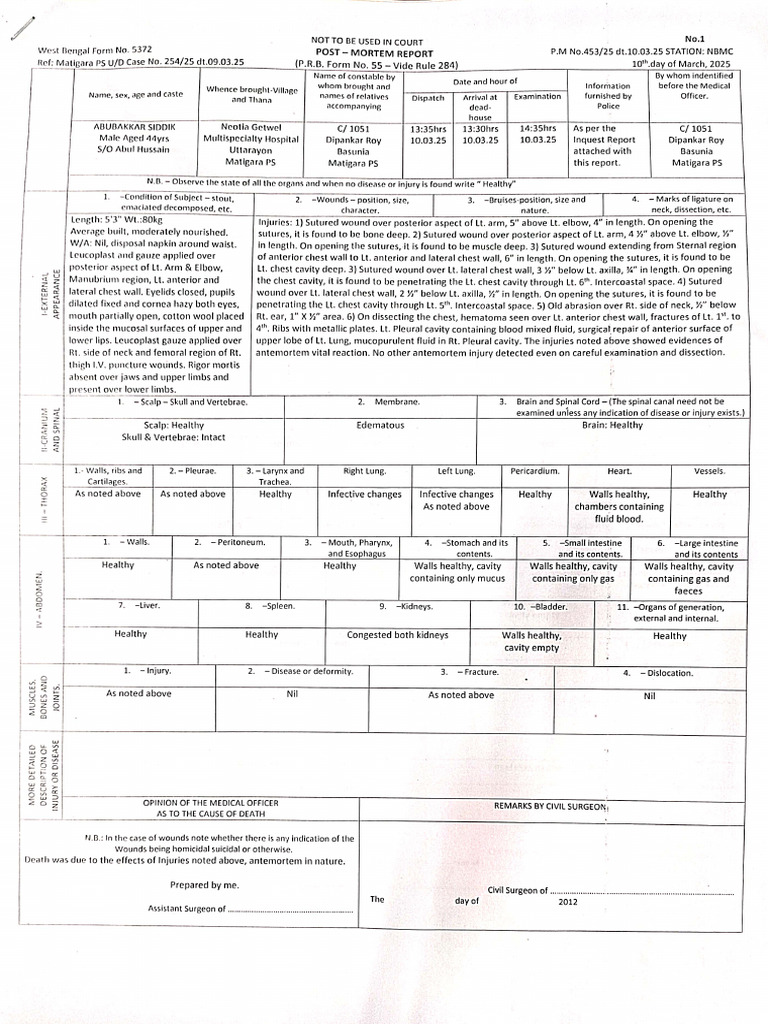 Post Mortem Report | PDF