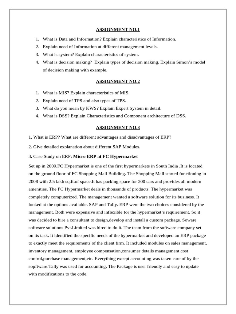 Assignment 122427 115058 680383ad0d4b1 | PDF | Enterprise Resource ...