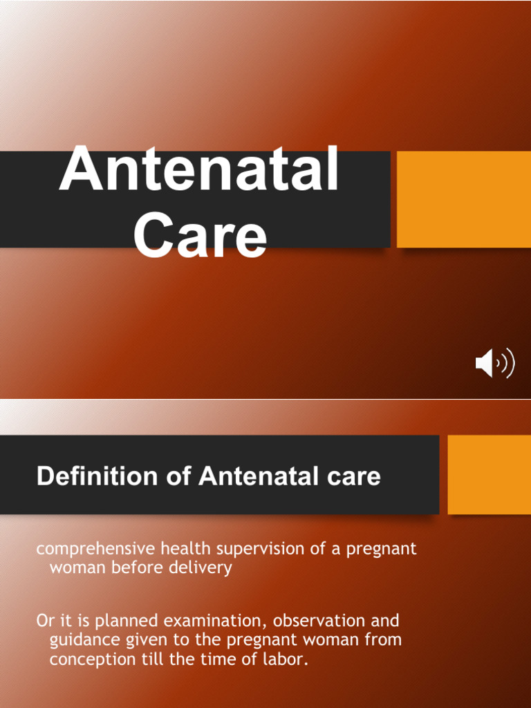 Antenatal Care | PDF