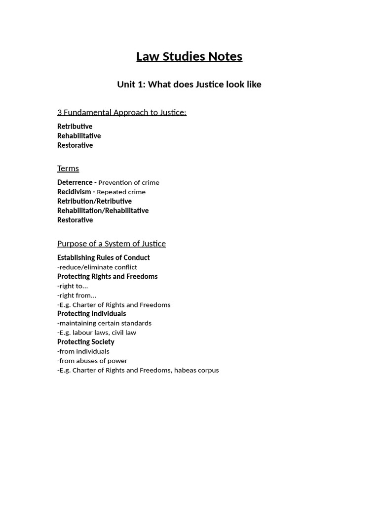 Overview of Justice Approaches and Laws | PDF | Crime & Violence | Crimes