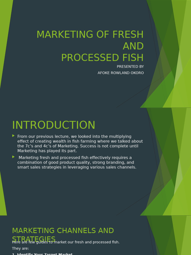 Effective Fish Marketing Strategies | PDF