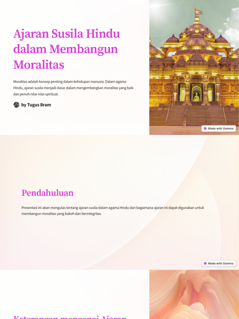 Ajaran Susila Hindu Dalam Membangun Moralitas | PDF