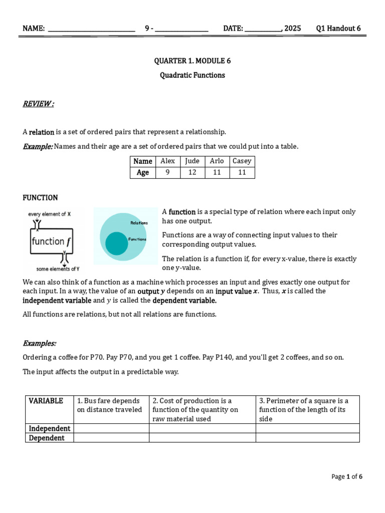 Understanding Quadratic Functions | PDF | Function (Mathematics ...