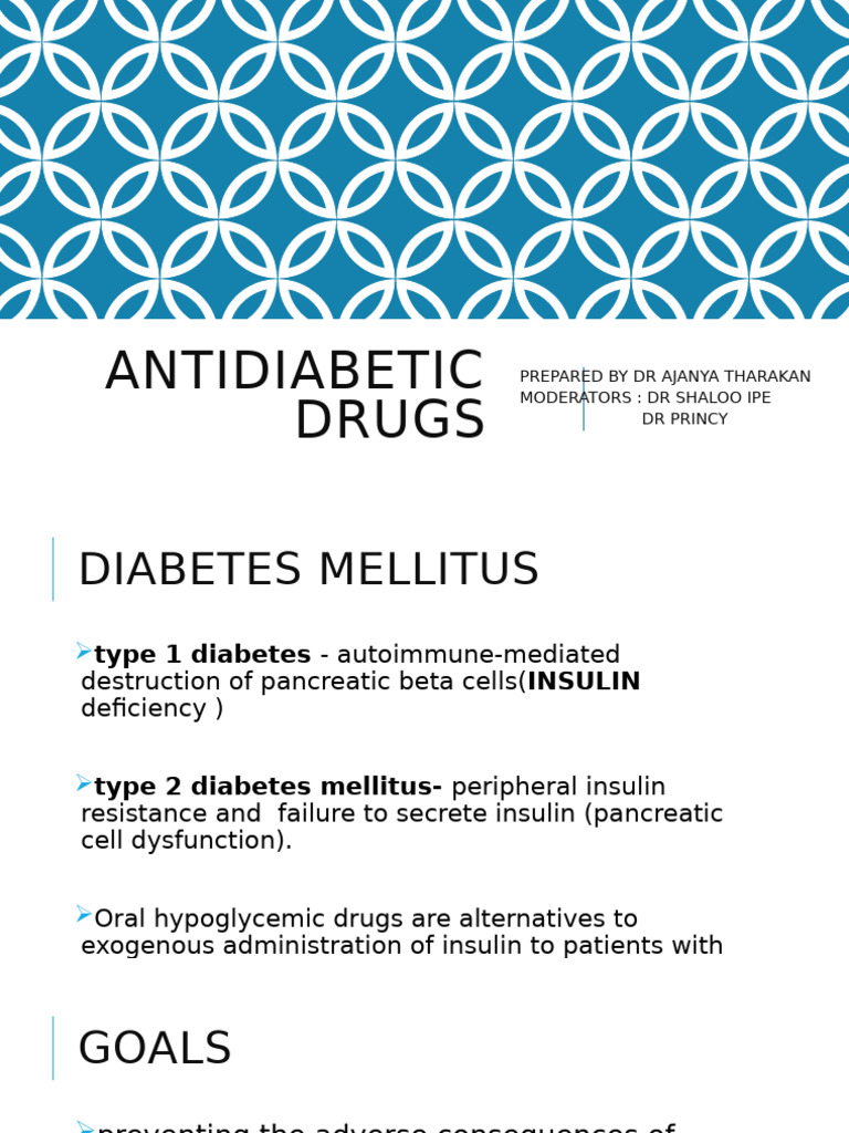 Anti Diabetic Drugs 1 | PDF | Hypoglycemia | Insulin