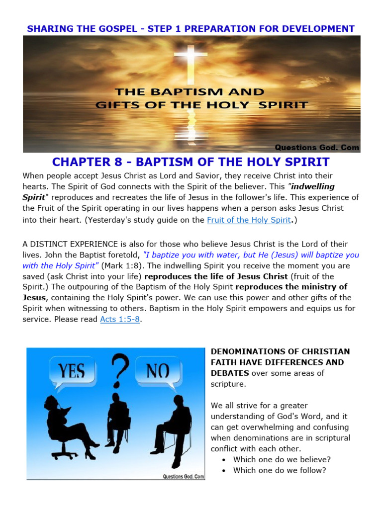Understanding Holy Spirit Baptism | PDF | Baptism With The Holy Spirit ...