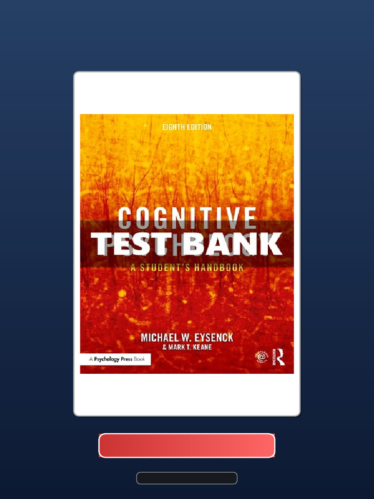 Full Chapter of Cognitive Psychology 8th Edition Eysenck Ebook and ...