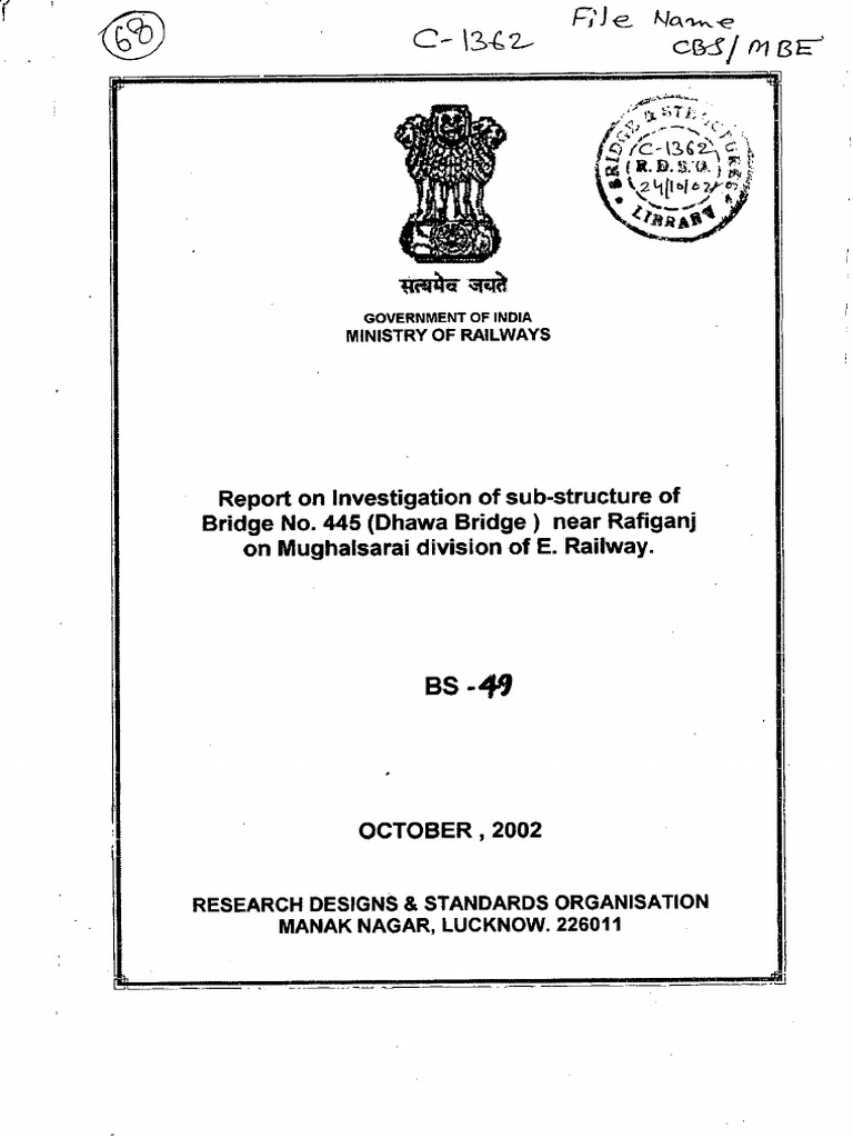 Investigation Report: Bridge No. 445 | PDF | Nondestructive Testing ...