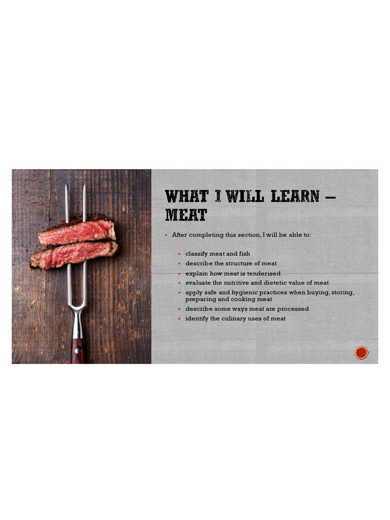 Understanding Meat and Fish Nutrition | PDF | Meat | Cooking