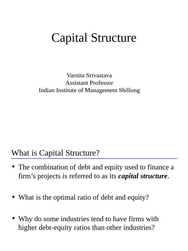 Understanding Capital Structure Dynamics | PDF | Capital Structure ...