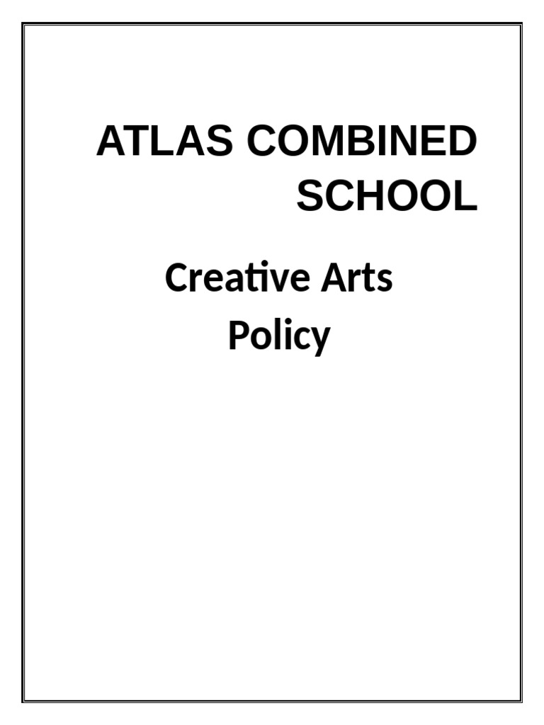 Creative Arts Policy Overview | PDF | The Arts | Curriculum