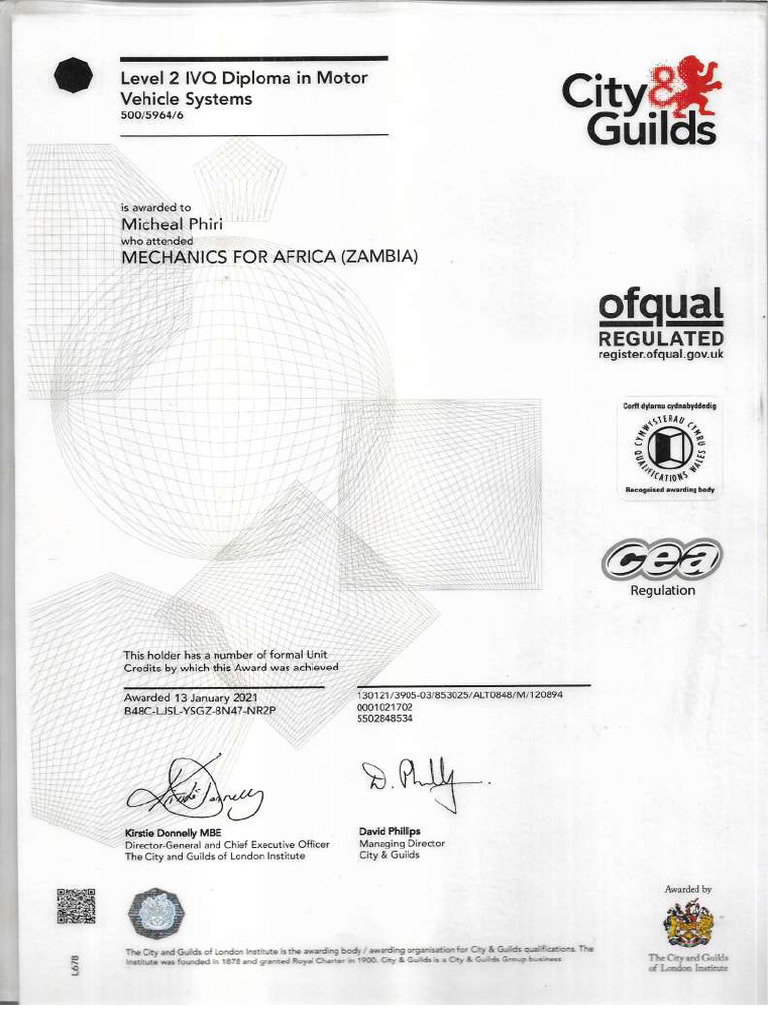 City & Guilds Diploma | PDF